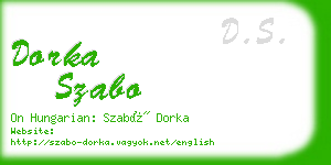 dorka szabo business card